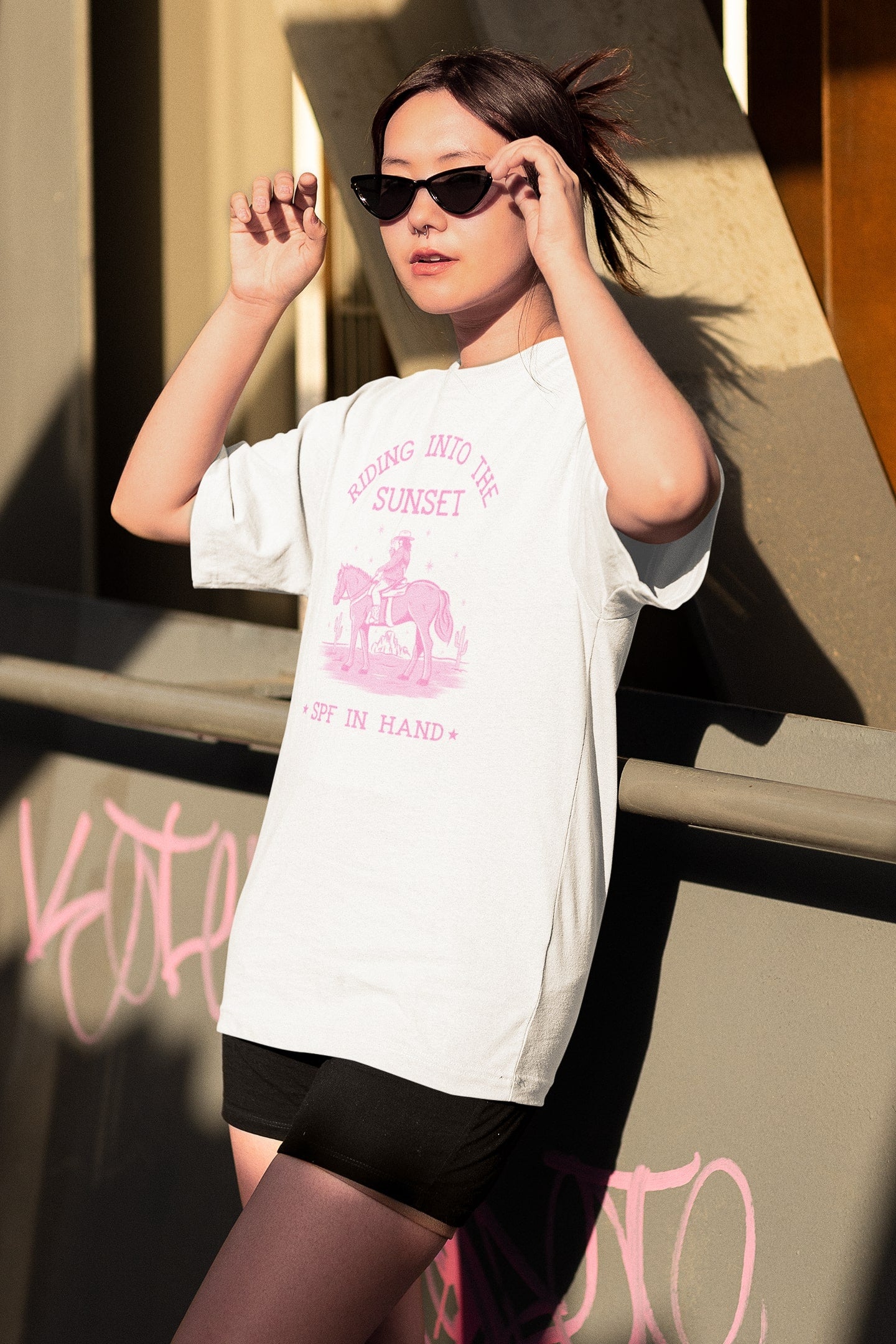 Riding Into The Sunset SPF In Hand Unisex T-shirt